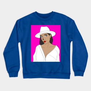 alexa in the panama paradise portrait Crewneck Sweatshirt